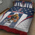 Custom United States Basketball Quilt Bed Set USA Eagle Mascot Style