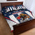 Custom United States Basketball Quilt Bed Set USA Eagle Mascot Style