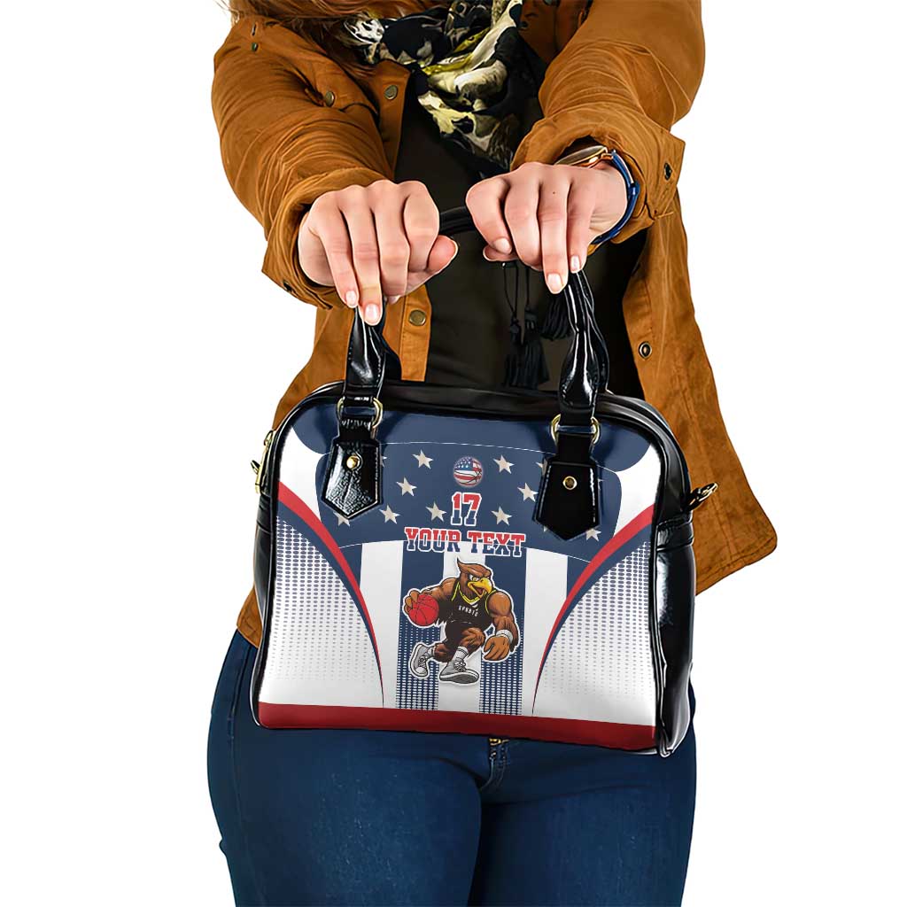 Custom United States Basketball Shoulder Handbag USA Eagle Mascot Style