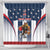 Custom United States Basketball Shower Curtain USA Eagle Mascot Style