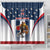 Custom United States Basketball Shower Curtain USA Eagle Mascot Style