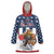 Custom United States Basketball Wearable Blanket Hoodie USA Eagle Mascot Style