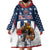 Custom United States Basketball Wearable Blanket Hoodie USA Eagle Mascot Style