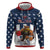 Custom United States Basketball Zip Hoodie USA Eagle Mascot Style