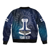 Personalized Finland Drakkar Vikings Bomber Jacket Suomi Flag Viking Thor Runes