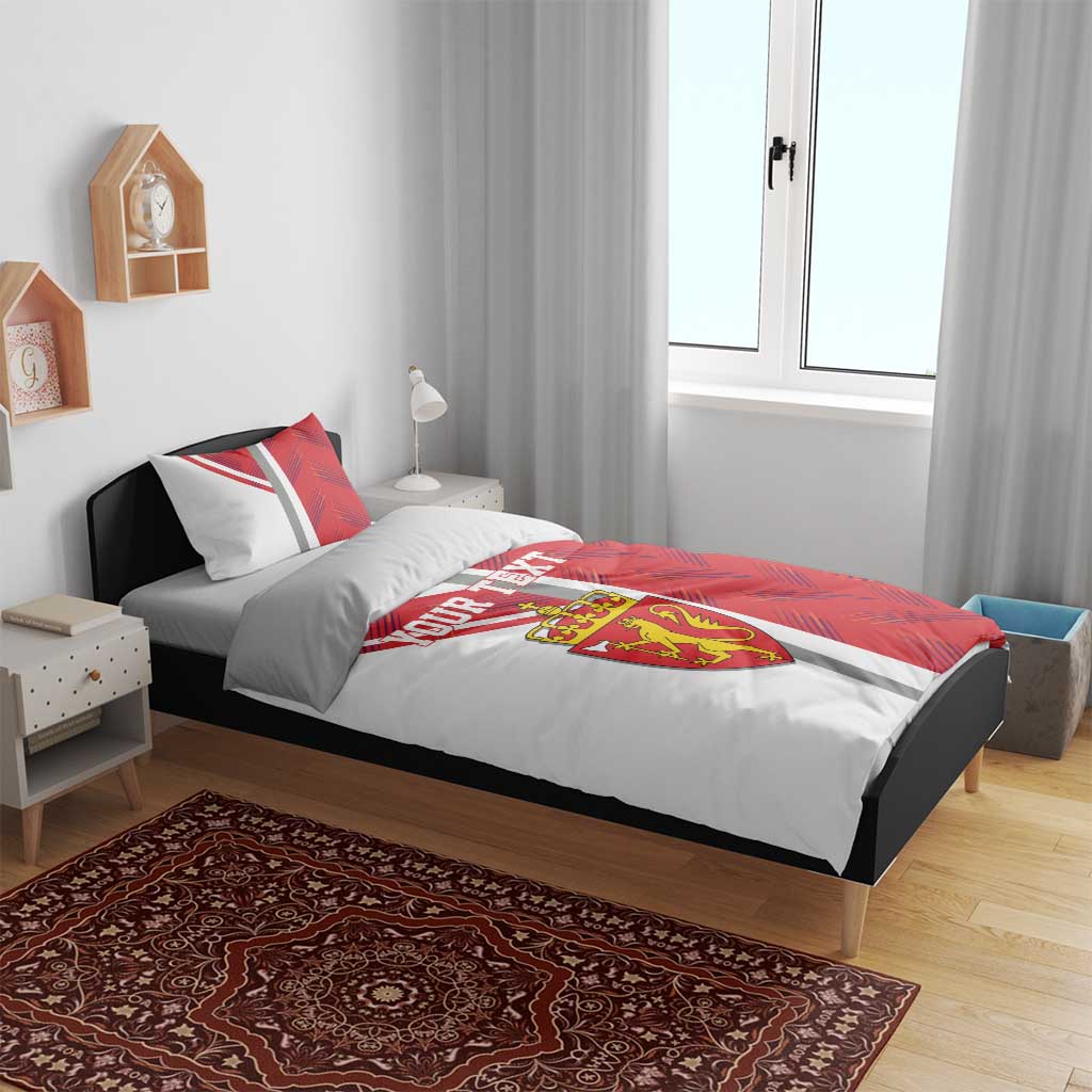 Personalized Norway Coat of Arms Bedding Set Golden Lion
