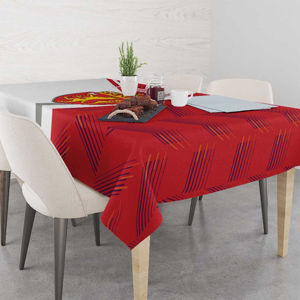 Personalized Norway Coat of Arms Tablecloth Golden Lion
