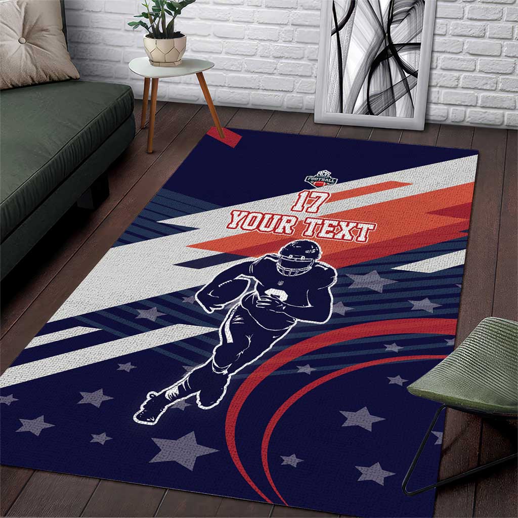 Custom United States American Football Area Rug USA Go Champions Sporty Style