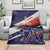 Custom United States American Football Blanket USA Go Champions Sporty Style