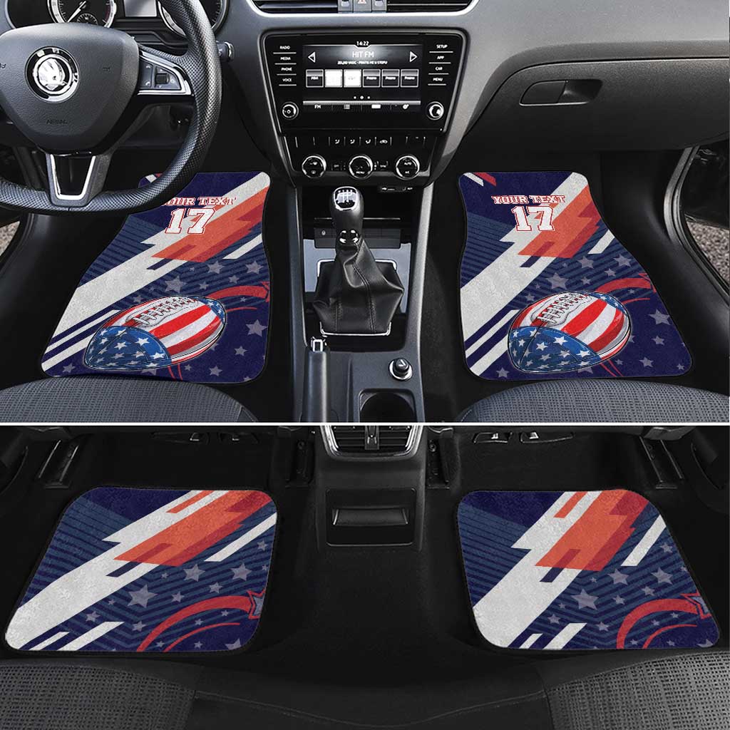 Custom United States American Football Car Mats USA Go Champions Sporty Style