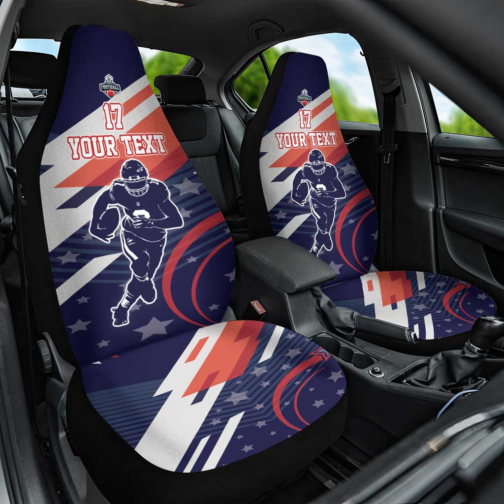 Custom United States American Football Car Seat Cover USA Go Champions Sporty Style