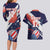 Custom United States American Football Couples Matching Long Sleeve Bodycon Dress and Hawaiian Shirt USA Go Champions Sporty Style