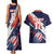 Custom United States American Football Couples Matching Tank Maxi Dress and Hawaiian Shirt USA Go Champions Sporty Style