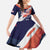 Custom United States American Football Family Matching Long Sleeve Bodycon Dress and Hawaiian Shirt USA Go Champions Sporty Style