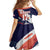 Custom United States American Football Family Matching Long Sleeve Bodycon Dress and Hawaiian Shirt USA Go Champions Sporty Style