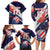 Custom United States American Football Family Matching Long Sleeve Bodycon Dress and Hawaiian Shirt USA Go Champions Sporty Style