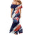 Custom United States American Football Family Matching Mermaid Dress and Hawaiian Shirt USA Go Champions Sporty Style