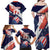 Custom United States American Football Family Matching Off Shoulder Maxi Dress and Hawaiian Shirt USA Go Champions Sporty Style