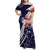 Custom United States American Football Family Matching Off Shoulder Maxi Dress and Hawaiian Shirt USA Go Champions Sporty Style