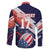 Custom United States American Football Family Matching Puletasi and Hawaiian Shirt USA Go Champions Sporty Style