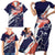 Custom United States American Football Family Matching Short Sleeve Bodycon Dress and Hawaiian Shirt USA Go Champions Sporty Style