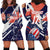 Custom United States American Football Hoodie Dress USA Go Champions Sporty Style