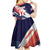 Custom United States American Football Kid Short Sleeve Dress USA Go Champions Sporty Style