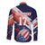 Custom United States American Football Long Sleeve Button Shirt USA Go Champions Sporty Style