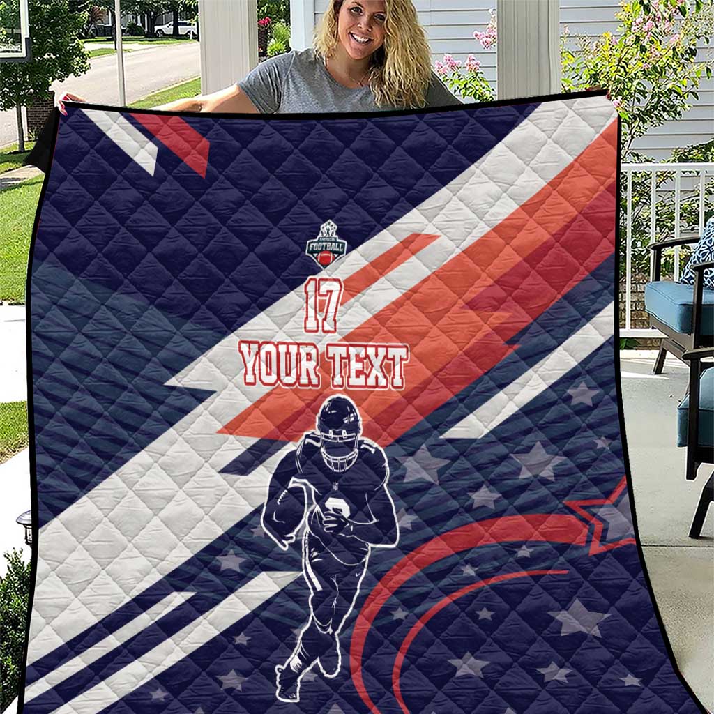 Custom United States American Football Quilt USA Go Champions Sporty Style