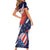 Custom United States American Football Short Sleeve Bodycon Dress USA Go Champions Sporty Style