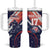 Custom United States American Football Tumbler With Handle USA Go Champions Sporty Style