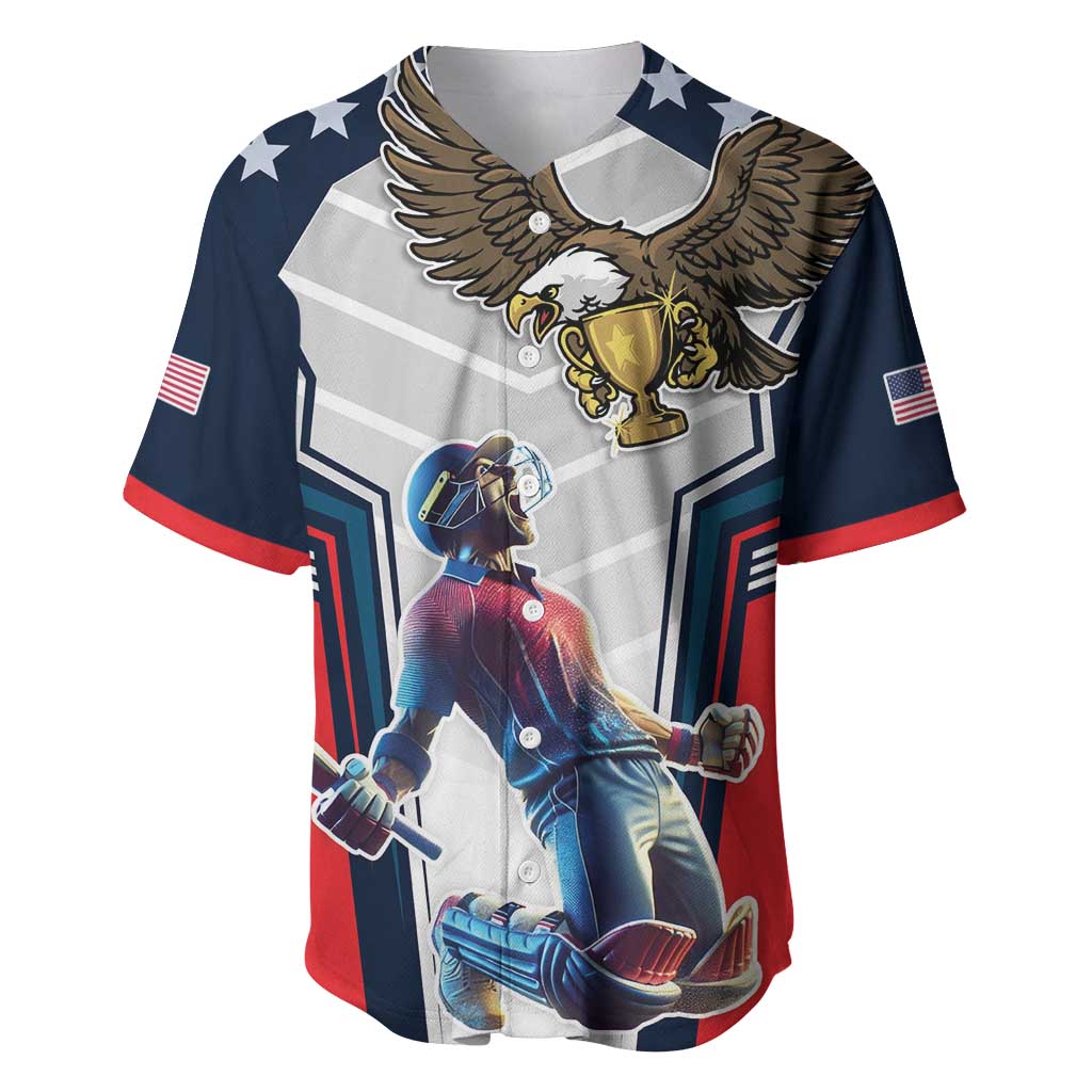 Custom United States Cricket Baseball Jersey USA Go Champions and Eagle Mascot Style