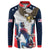 Custom United States Cricket Button Sweatshirt USA Go Champions and Eagle Mascot Style