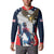 Custom United States Cricket Button Sweatshirt USA Go Champions and Eagle Mascot Style