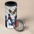 Custom United States Cricket 4 in 1 Can Cooler Tumbler USA Go Champions and Eagle Mascot Style