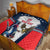 Custom United States Cricket Quilt USA Go Champions and Eagle Mascot Style