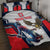 Custom United States Cricket Quilt Bed Set USA Go Champions and Eagle Mascot Style