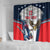 Custom United States Cricket Shower Curtain USA Go Champions and Eagle Mascot Style