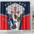 Custom United States Cricket Shower Curtain USA Go Champions and Eagle Mascot Style