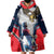 Custom United States Cricket Wearable Blanket Hoodie USA Go Champions and Eagle Mascot Style