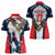 Custom United States Cricket Women Polo Shirt USA Go Champions and Eagle Mascot Style