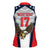 Custom United States Cricket Women Sleeveless Polo Shirt USA Go Champions and Eagle Mascot Style