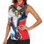 Custom United States Cricket Women Sleeveless Polo Shirt USA Go Champions and Eagle Mascot Style