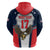 Custom United States Cricket Zip Hoodie USA Go Champions and Eagle Mascot Style