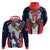 Custom United States Cricket Zip Hoodie USA Go Champions and Eagle Mascot Style