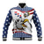 Custom United States Soccer Baseball Jacket USA Eagle Mascot Style