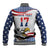 Custom United States Soccer Baseball Jacket USA Eagle Mascot Style