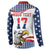 Custom United States Soccer Button Sweatshirt USA Eagle Mascot Style