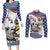 Custom United States Soccer Couples Matching Long Sleeve Bodycon Dress and Long Sleeve Button Shirt USA Eagle Mascot Style