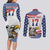 Custom United States Soccer Couples Matching Long Sleeve Bodycon Dress and Long Sleeve Button Shirt USA Eagle Mascot Style